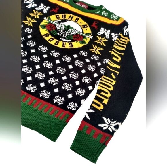 Guns N Roses Ugly Christmas Knit Sweater Rock n Roll sz S Winter Unisex Men's - Picture 5 of 16